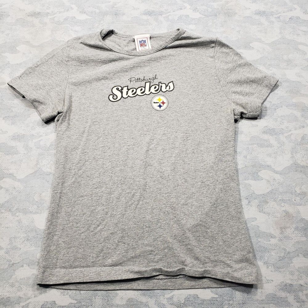 Pittsburgh Steelers‎ Top Womens XS Gray Short Sleeve NFL Football
